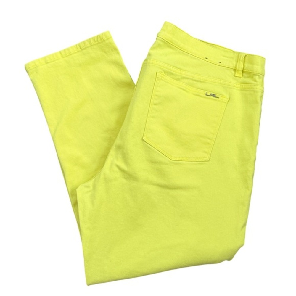 A3 VTG‎ LRL Lauren Jeans Co. Ralph Lauren Stretch Ankle Yellow Jeans 20W